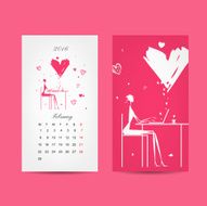 Calendar 2016 grid Fashion girls design N9