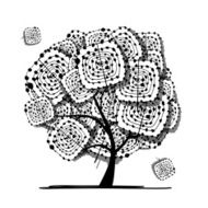 Abstract tree ethnic ornament for your design