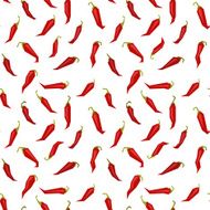 Seamless pattern of red chili peppers N3