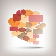Speech Bubble Made from Colorful Small Bubbles N2