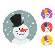 snowman flat icon