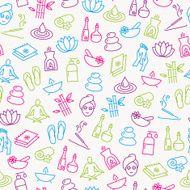 Wellness Icons Seamless Pattern