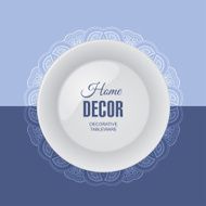 Advertising banner with decorative tableware