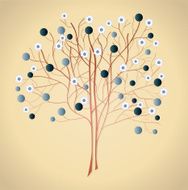 Abstract brown tree