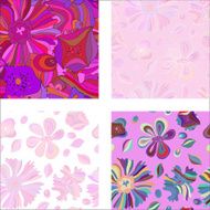Set of colorful purple pattern