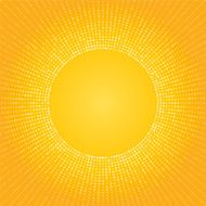 abstract yellow background made of small circles heat sun