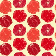 Seamless pattern with pomegranates