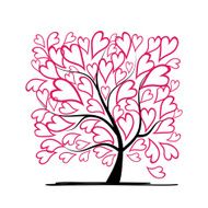 Valentine tree love leaf from hearts N2