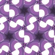 Purple floral pattern with abstract ornament N2
