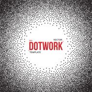 Halftone Dotwork Style Monochrome Gradient Vector Background N4