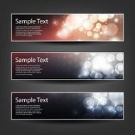 Set of Colorful Sparkling Bright Horizontal Headers and Banners N5