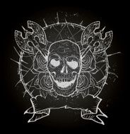 medieval weapons skull and roses N2
