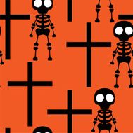 Joinless skeleton cross orange