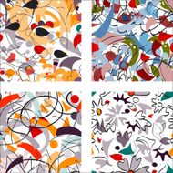 Seamless abstract flower and shapes N2