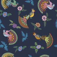Seamless pattern with peacocks N2