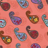 Seamless pattern with indian paisley N2