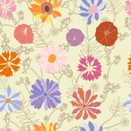 Seamless pattern with floral design N2
