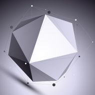 Vector digital 3d abstraction lattice geometric template