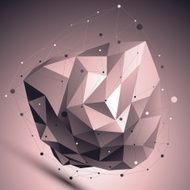 Cybernetic abstract contrast 3D illustration vector