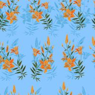 Seamless pattern with lilies N3