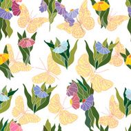 seamless pattern with butterflies N67