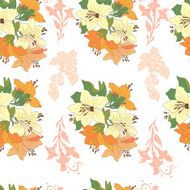 Seamless pattern with lilies N4