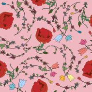 Seamless pattern with flowers N64