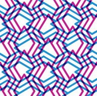 Geometric messy seamless pattern bright transparent vector N7