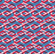 Seamless pattern with parallel intertwine rhombs colorful