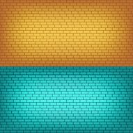 Set of brick walls seamless vector background N2