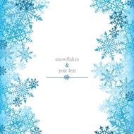 greeting card with blue snowflakes