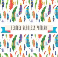 Feathers vector seamless pattern N3