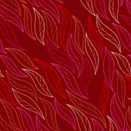 red leaves on background vector seamless abstract hand-drawn N2