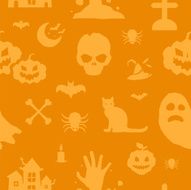 Halloween vector background seamless pattern N2