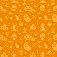 Halloween vector background seamless pattern N3