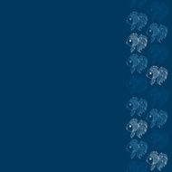 seamless pattern with fish on blue background N4