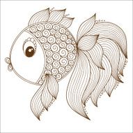 Abstract Tropical Fish Henna Mehendi N3