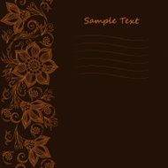 Vector Lace pattern for invitation or greeting card N7