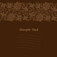 Vector Lace pattern for invitation or greeting card N10