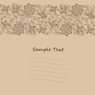 Vector Lace pattern for invitation or greeting card N11