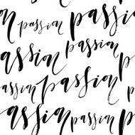 Seamless pattern with handwriting text Calligraphy
