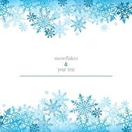 greeting card with blue snowflakes N2