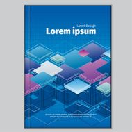 Modern abstract brochure book or flyer design vector template with