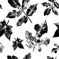 Seamless pattern with print leaves