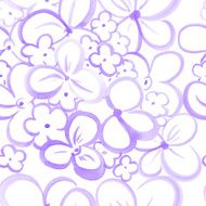 watercolor flowers seamless vector pattern N5