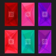 Abstract geometric backgrounds with monograms Letters Y Z and frames N2