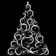 Christmas card Xmas tree N8