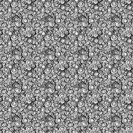 irregular loop spiral concentric circles background in black and white