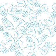 Human Hands Palm Seamless Pattern Vector