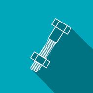 Bolt and nut icon vector illustration N5